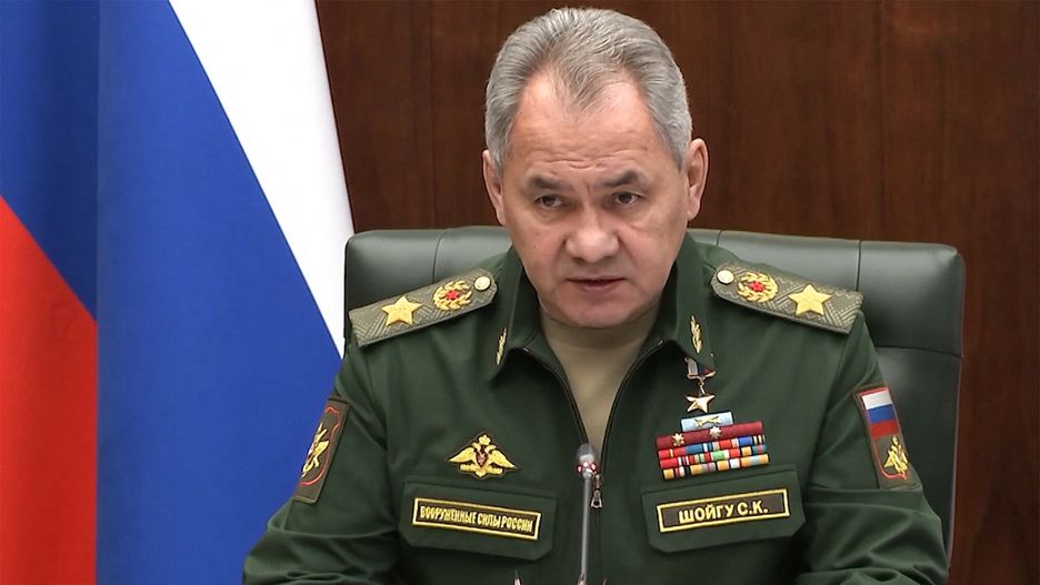 arch50This video grab taken from a handout footage released by the Russian Defence Ministry on March 26, 2022 shows Russian Defence Minister Sergei Shoigu attends a meeting on the military-industrial complex and Russian arms production. (Photo by Russian Defence Ministry / AFP) / RESTRICTED TO EDITORIAL USE - MANDATORY CREDIT "AFP PHOTO / Russian Defence Ministry" - NO MARKETING - NO ADVERTISING CAMPAIGNS - DISTRIBUTED AS A SERVICE TO CLIENTS-