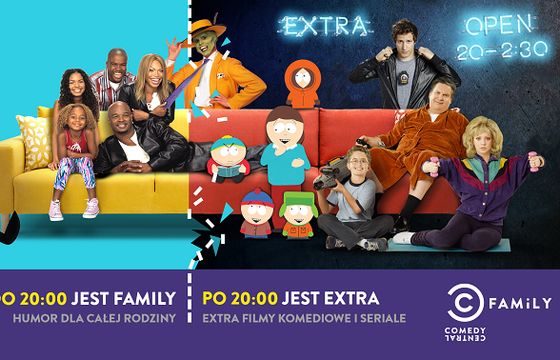 Amerykańskie filmy komediowe, seriale i programy rozrywkowe wieczorami w Comedy Central Family