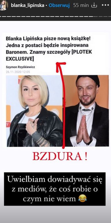 Blanka Lipińska dementuje informacje o nowej książce
