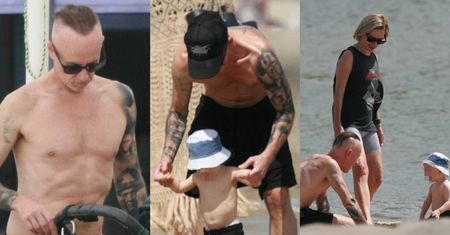 TYLKO NA PUDELKU: Nergal wybrał się z partnerką i ich MALEŃKIM SYNEM na rybkę i wspólne plażowanie. Wiedzieliście, że został ojcem? (ZDJĘCIA)