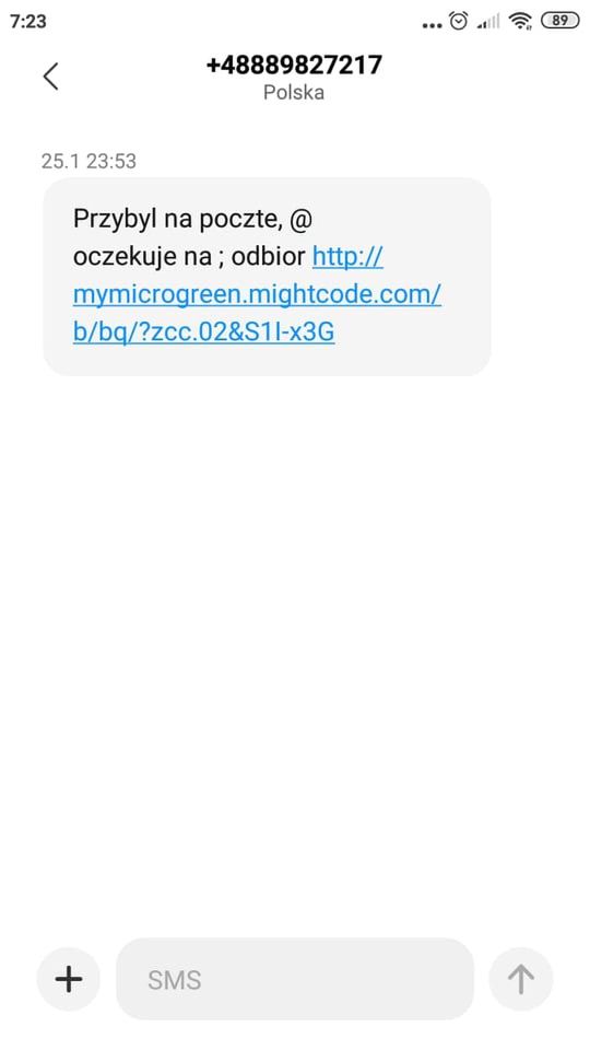 Oszustwo wykorzystujące SMS o paczce - przykłady wiadomości
