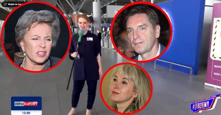 TVP Info kpi z Manueli Gretkowskiej, Tomasza Lisa i Krystyny Jandy. Dziennikarka szukała ich na lotnisku