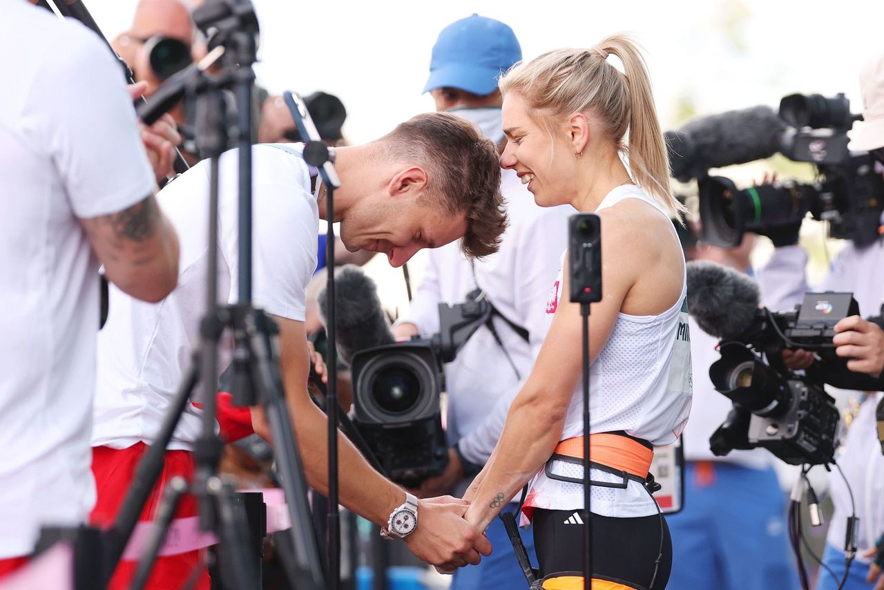 Pocałunek Aleksandry Mirosław (fot. Getty Images)