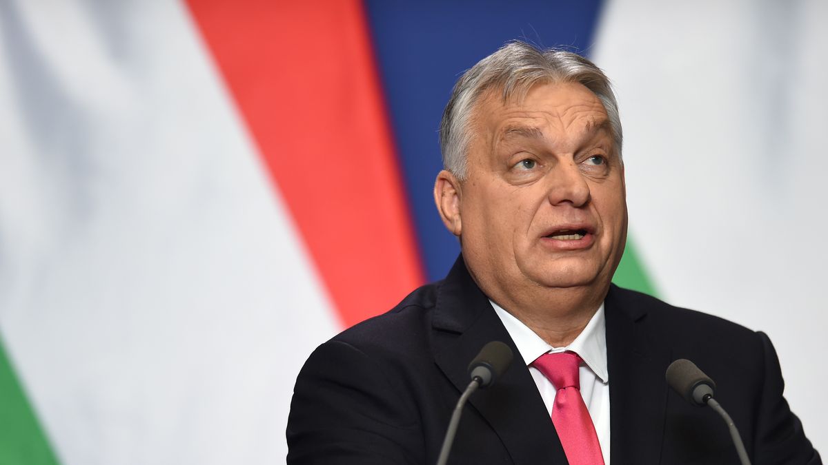 Viktor Orban, Hungary's prime minister delivers a speech on January 5, 2026 in Budapest, Hungary. Orban is holding the international press conference marking the start of the new year.  (Photo by Balint Szentgallay/NurPhoto via Getty Images)