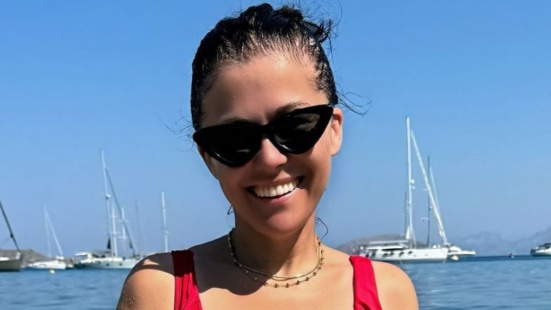 Katarzyna Cichopek w czerwonym bikini.