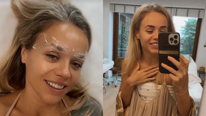 Anna Skura po wyjściu ze szpitala wybrała się na laminację brwi i rzęs