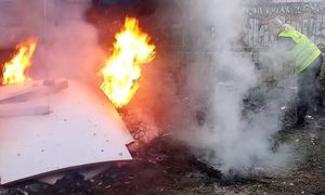 Rozpalił ognisko z odpadów. Sporo za to zapłacił