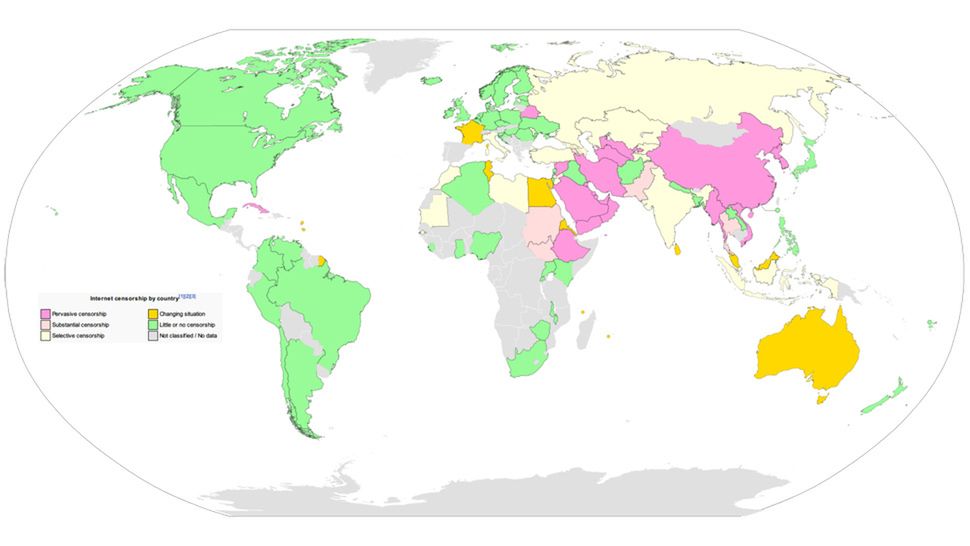 W których krajach panuje największa cenzura Internetu? [mapa] 2