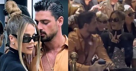 WIELKI SUKCES Michele Morrone: pozował z Khloe Kardashian na pokazie Dolce & Gabbana! (FOTO)