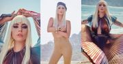 Lady Gaga tarza się po plaży na okładce amerykańskiego "Elle"
