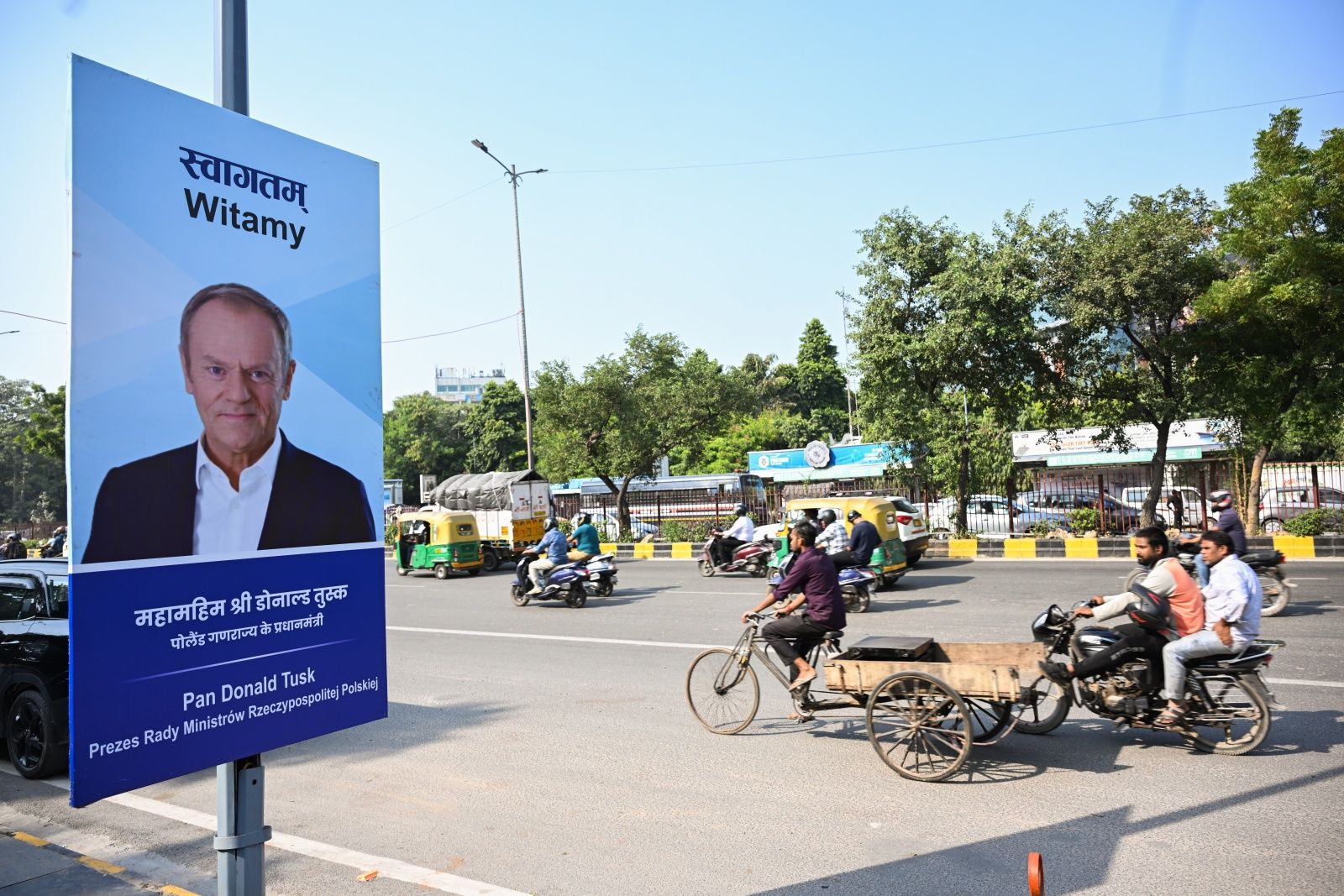 Plakat z Donaldem Tuskiem
