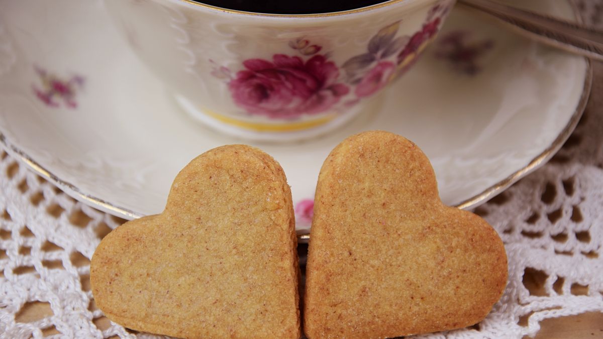Kruche ciasteczka w kształcie serca