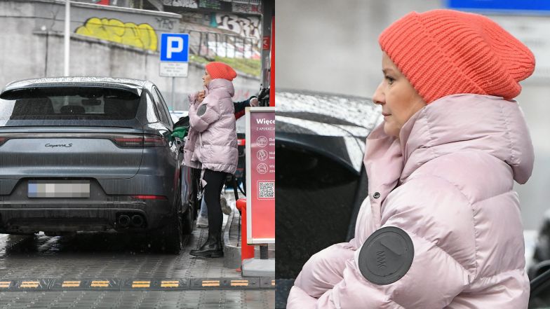 Małgorzata Kożuchowska spotkała się z Miśkiem Koterskim, po czym pojechała na stację paliw