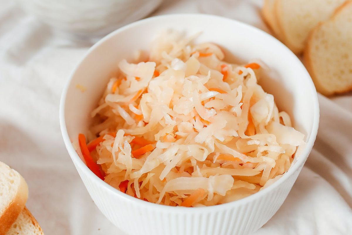 Sauerkraut is a wonderful base for many salads.