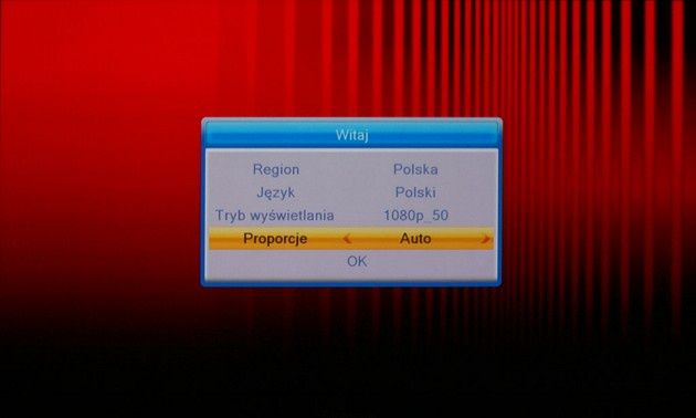 KORR HD 158 - menu