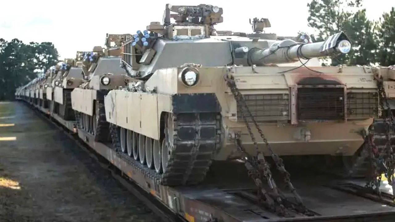 Amerykańskie czołgi M1A1 Abrams w Ukrainie