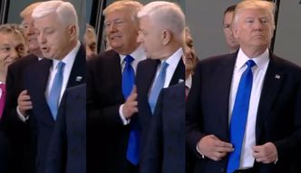 WPADKA Trumpa na szczycie NATO: PRZEPCHNĄŁ premiera Czarnogóry! "America first!"