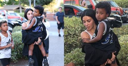 POZBAWIONA MAKIJAŻU Kim Kardashian wyskoczyła na miasto w dresach. Robi wrażenie? (ZDJĘCIA)