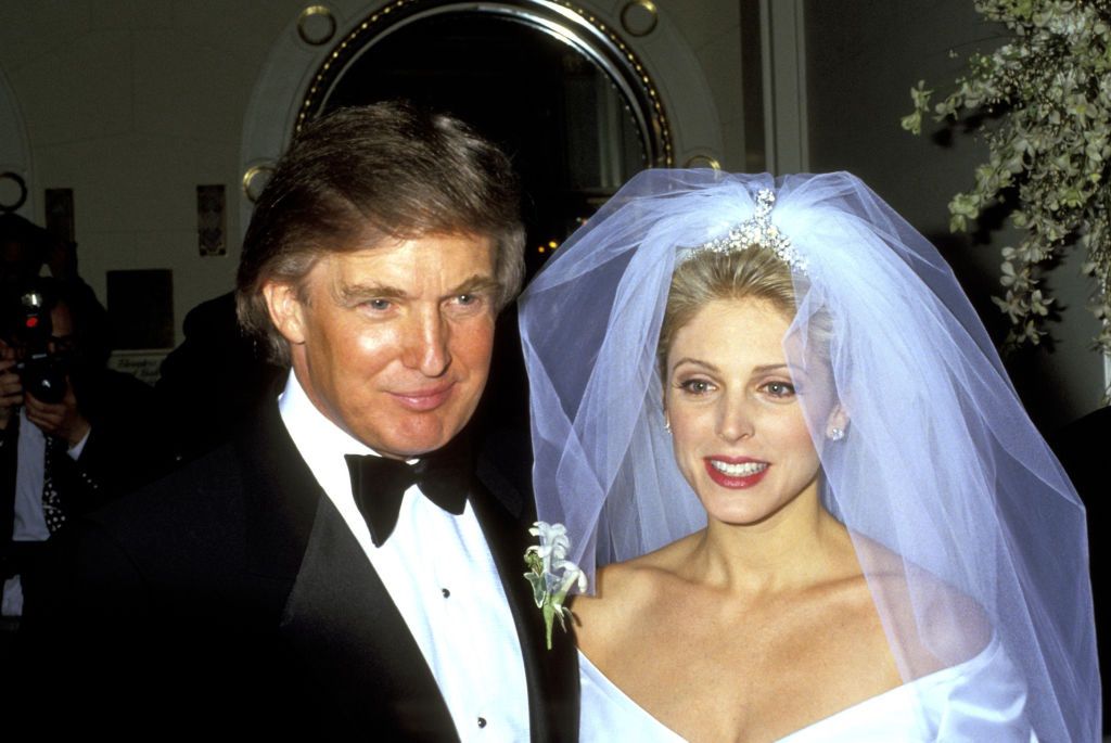 Donald Trump i Marla Maples podczas ślubu w 1993 roku