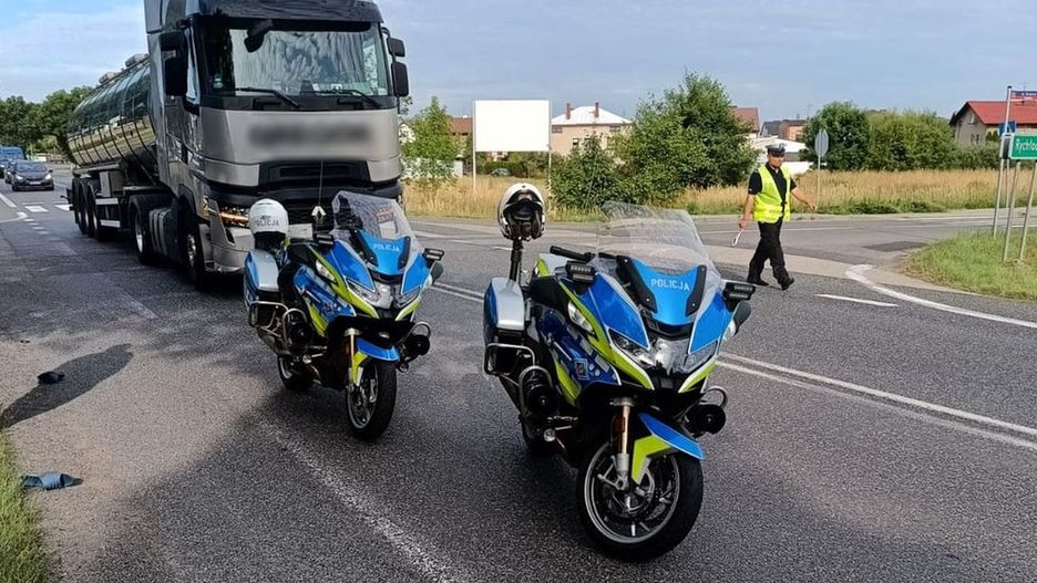 Tragiczny wypadek w Osjakowie w woj. łódzkim z udziałem rowerzysty