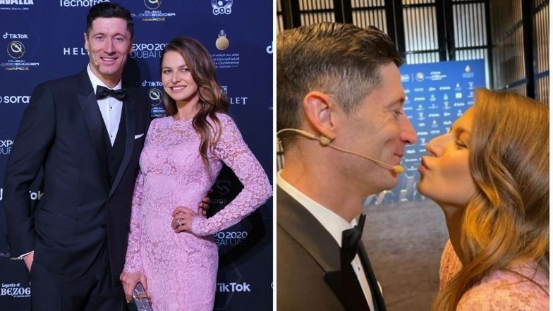 Anna Lewandowska i jej sukienka ZA 30 TYSIĘCY ZŁOTYCH wspierają Roberta Lewandowskiego na gali w Dubaju!