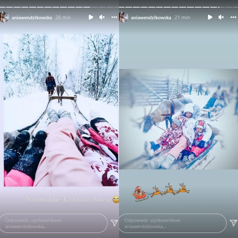 Anna Wendzikowska zabrała córki do Laponii