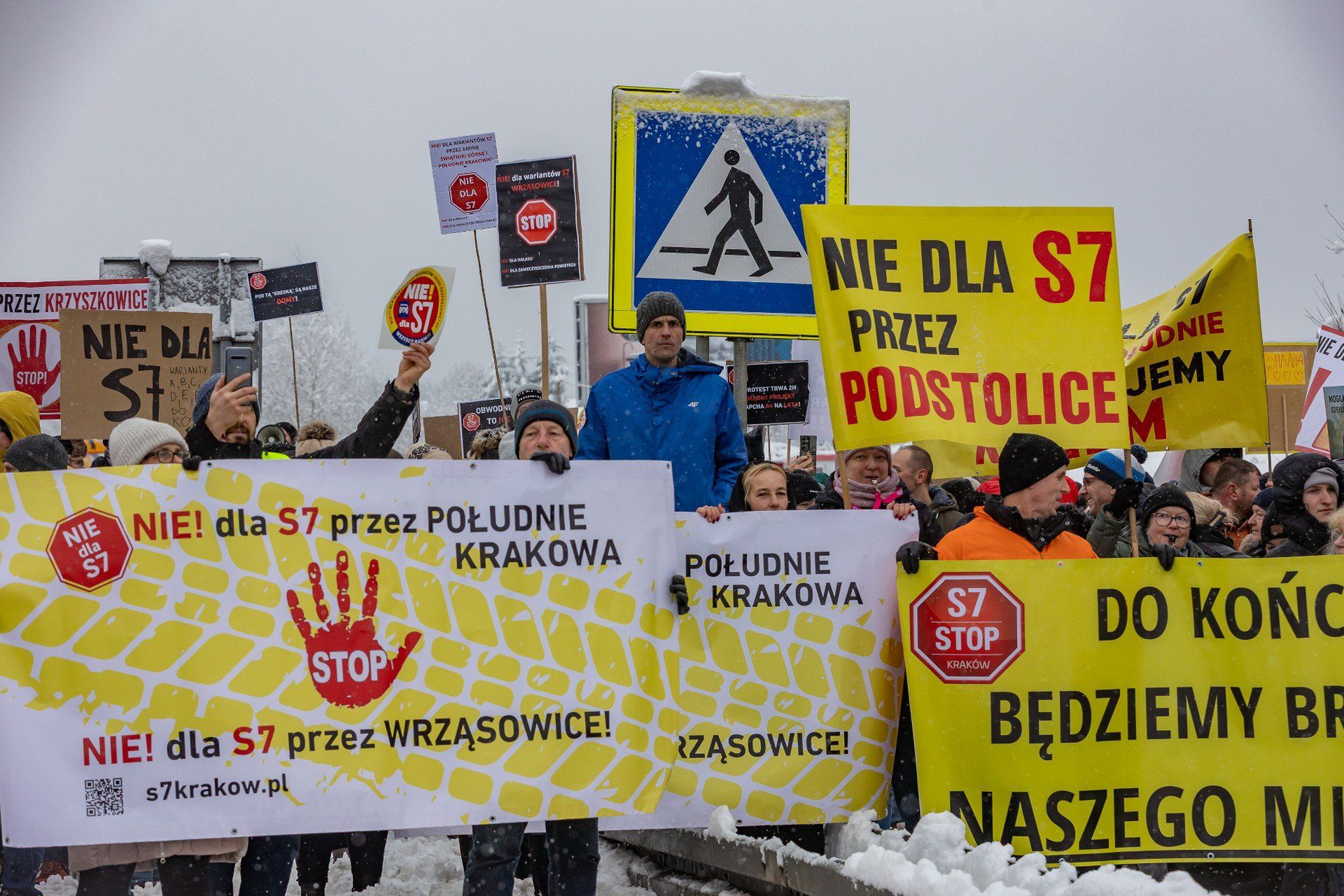 Protesty przeciwko S7 w Krakowie i pod Krakowem nie ustają.