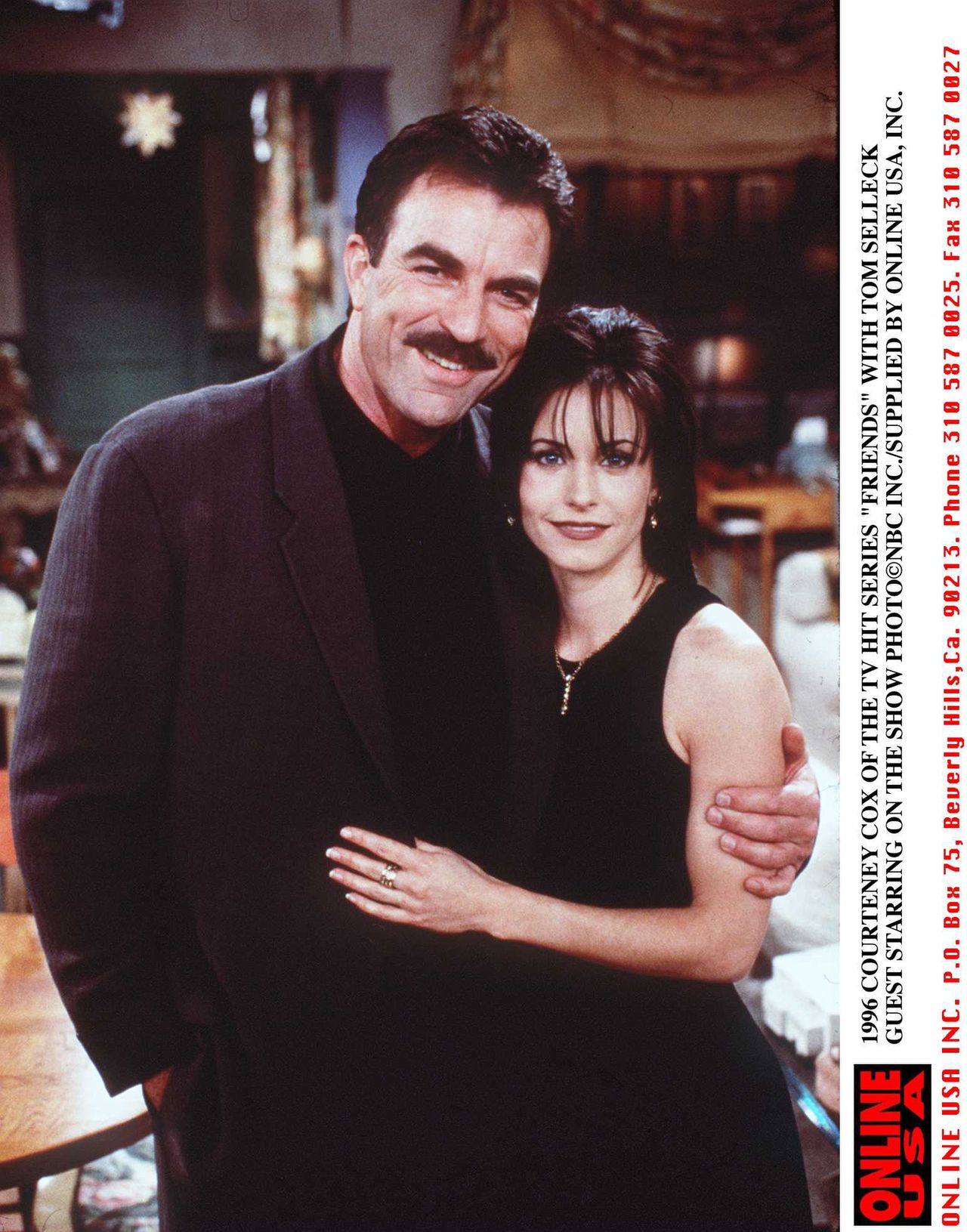 Tom Selleck and Courtney Cox in "Friends"