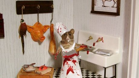 Dziwne, ale prawdziwe: wypchane myszy u rzeźnika 1