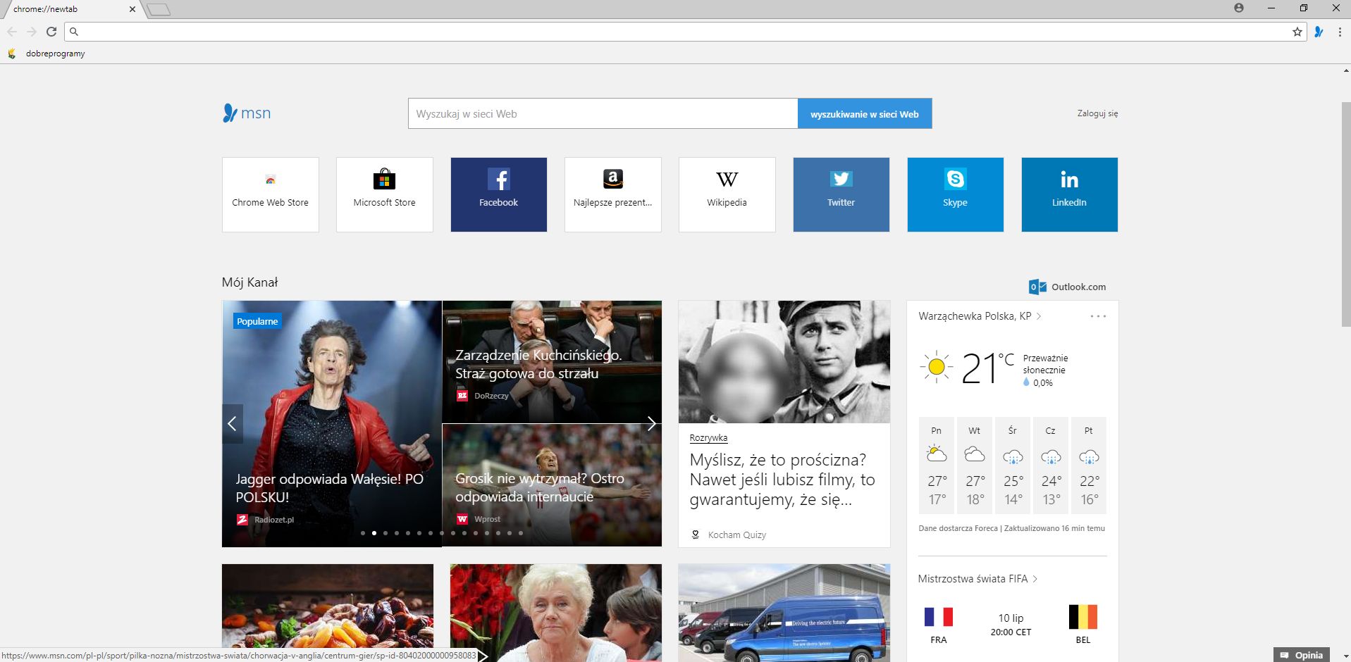 Dzięki dodatkowi, podobny efekt można uzyskać w Google Chrome.