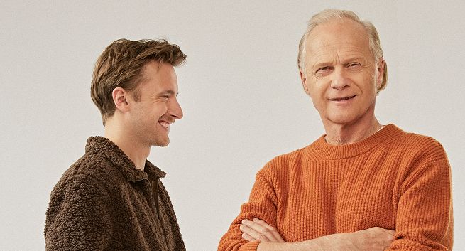 Maciej Musiał z ojcem reklamują Reserved