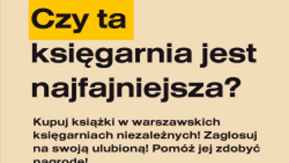 Warszawa. Trwa konkurs na najfajniejszą księgarnię