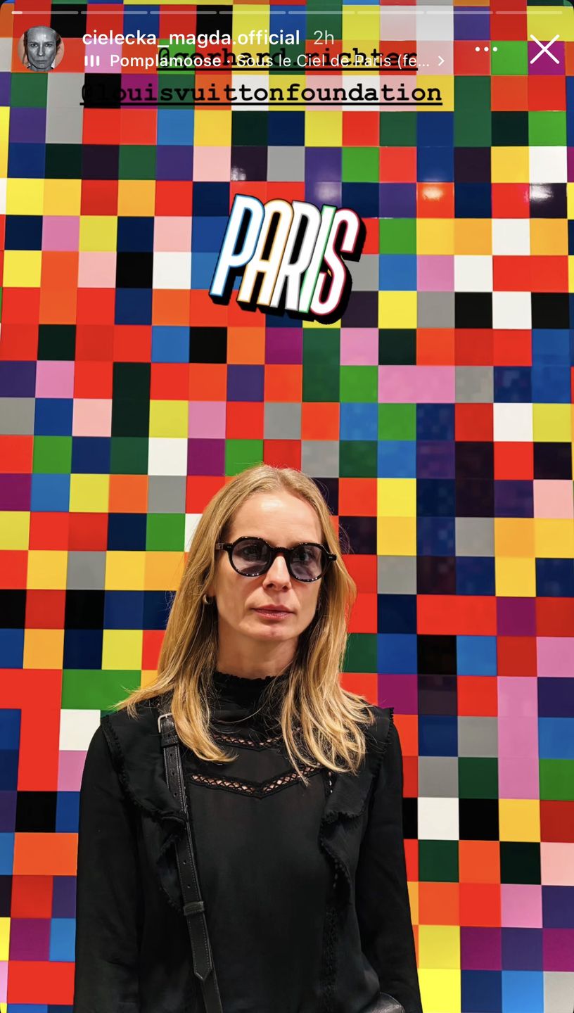 Magda Cielecka w muzeum z Gelnerem i Chyrą