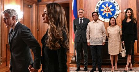 Eleganccy George i Amal Clooneyowie na spotkaniu z prezydentem Filipin. Rozmawiali o AI... Prawdziwa power couple?