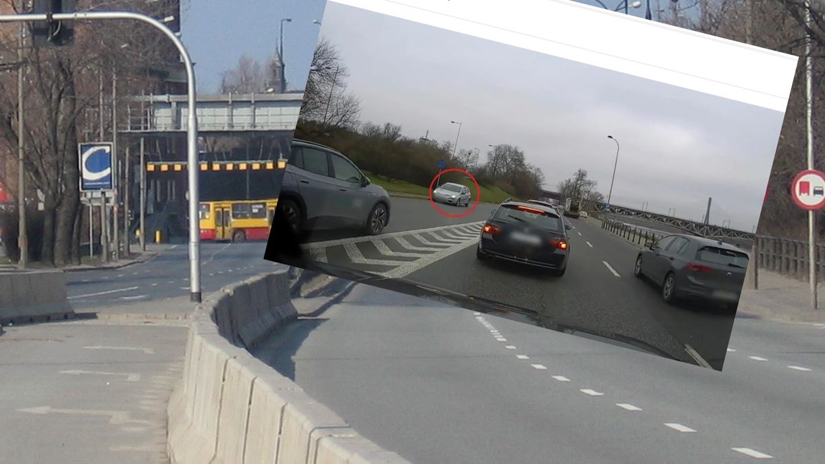 Jechał pod prąd Wisłostradą