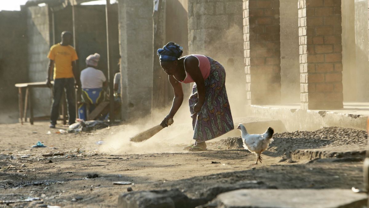 arch47
A woman sweeps outside her house in Lusaka, Zambia, Saturday, Aug. 14, 2021. Supporters of Zambian opposition candidate Hakainde Hichilema have begun celebrating Saturday as early election results show him leading in the tightly-fought, tense presidential race. Ignoring calls by the Electoral Commission for people to wait peacefully for the final official results, young opposition supporters drove through the streets of the capital, Lusaka, playing music and singing (AP Photo/Tsvangirayi Mukwazhi), APTOPIX
AP