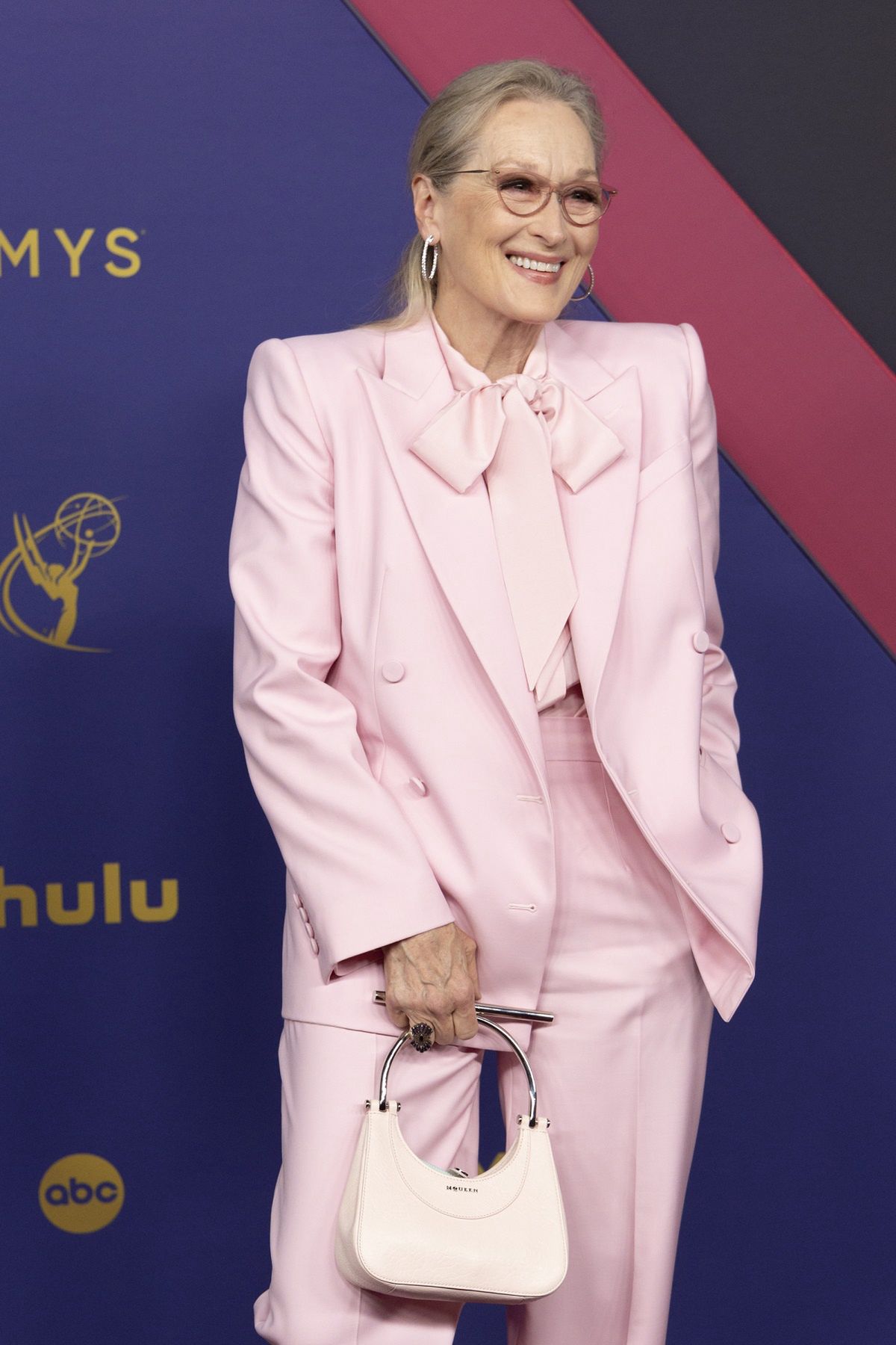 Meryl Streep in a pink suit