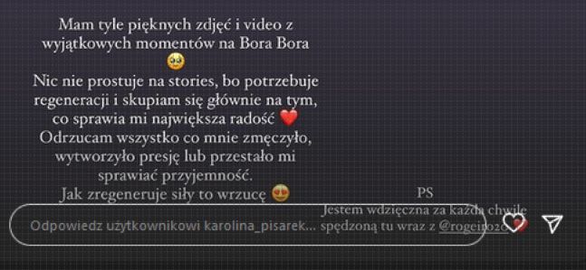 Karolina Pisarek poleciała na miesiąc miodowy na Bora-Bora