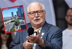 Lech Wałęsa nieobecny na obchodach. na zdjciu pokazal, gdzie jest