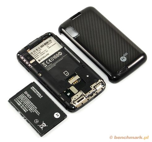 Motorola Atrix - klapka i bateria