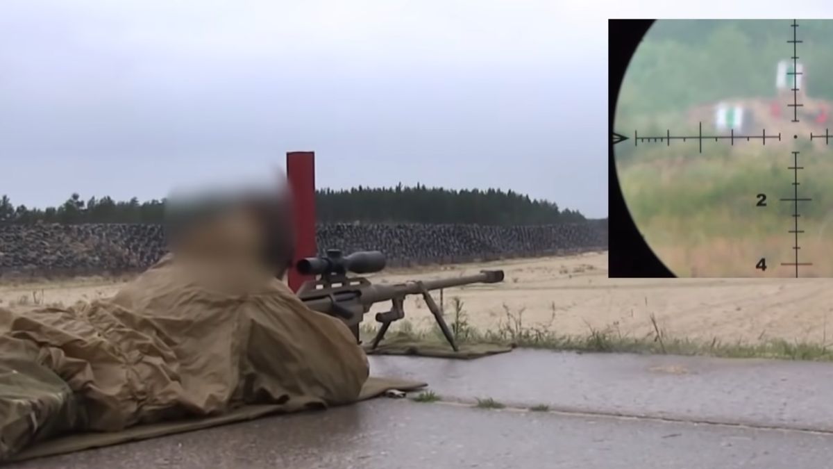 Karabin Snipex Aligator podczas strzelań poligonowych.