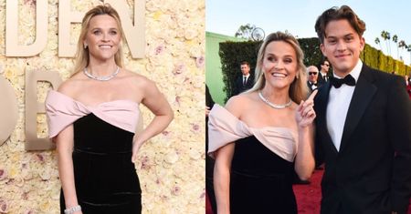 Złote Globy 2024. Syn Reese Witherspoon ZADEBIUTOWAŁ na gali u boku aktorki. Podobny do mamy? (ZDJĘCIA)