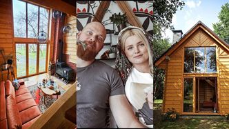 Kasia i Andrzej Gąsienicowie z "Gogglebox" wybudowali sobie 35-metrową, góralską chatkę: skórzana kanapa, piec kaflowy i folkowe elementy (ZDJĘCIA)