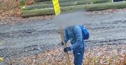 Lublin: Wyrwał w lesie znak ostrzegawczy. Nagrała go kamera