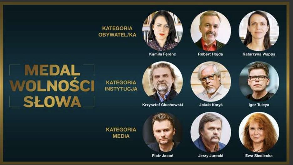 Kandydatki i kandydaci do Medalu Wolności Słowa