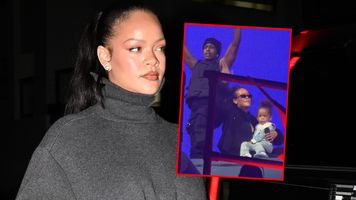 Rihanna i syn Riot na scenie podczas koncertu A$AP Rocky’ego. Rodzinny moment