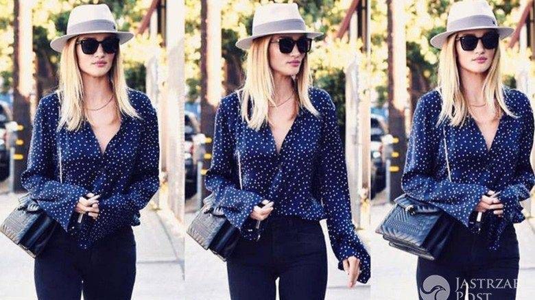 Rosie Huntington-Whiteley w bluzce projektu Magdy Butrym