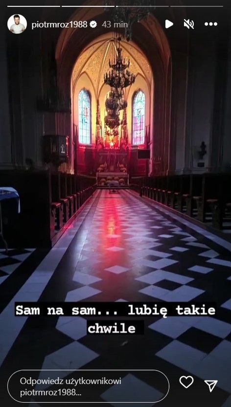 Piotr Mróz pokazał, jak spędza czas sam na sam