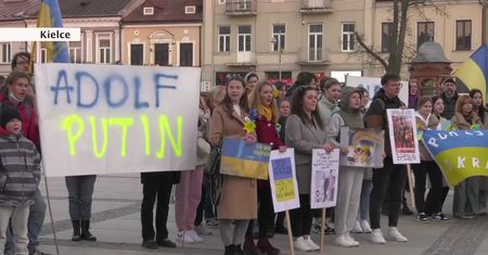 Protestujemy przeciwko tej barbarzyńskiej wojnie. Antywojenne demonstracje w różnych częściach Polski