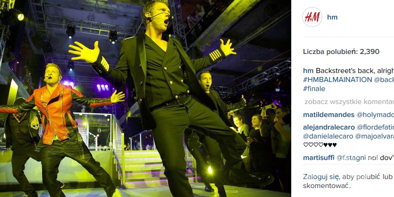 Na scenie Backstreet Boys, pokaz Balmain x H&M (fot. Instagram)